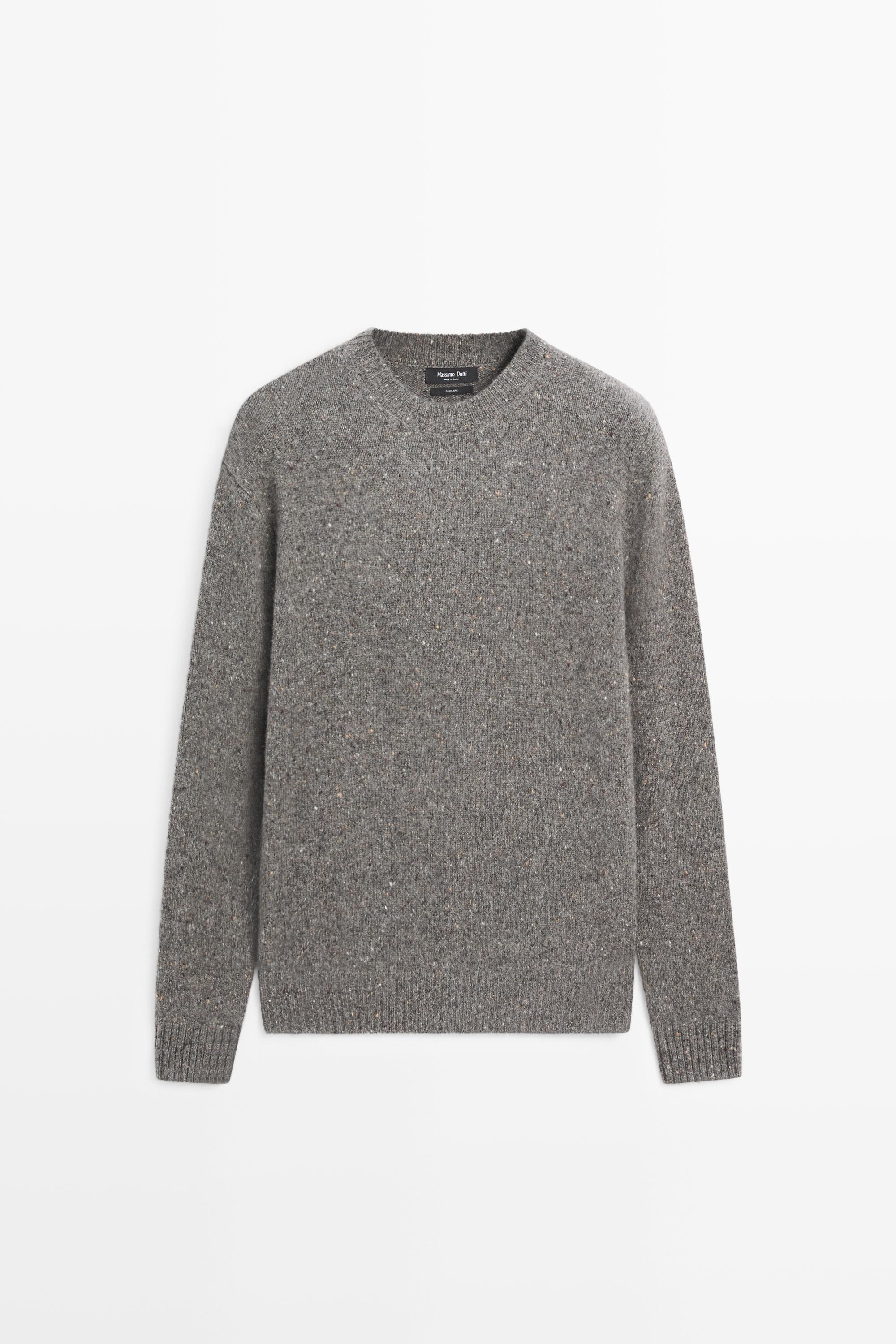 Pull en maille chinée 100 % cachemire
